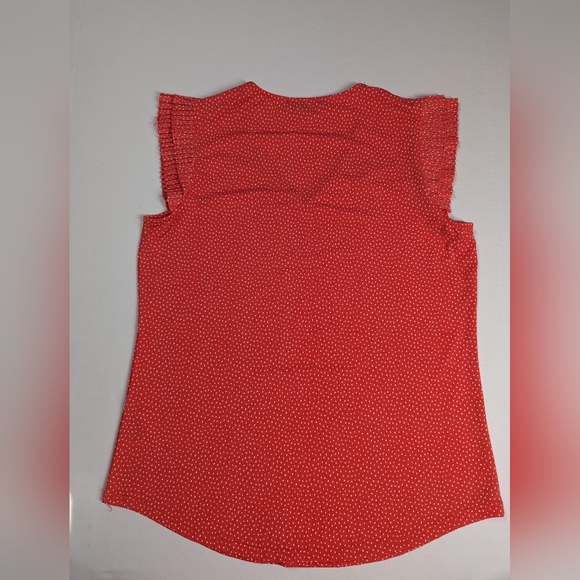 Adriana Papell Polka Dot Pleated sleeve Women's Size Small Top - Picture 2 of 9